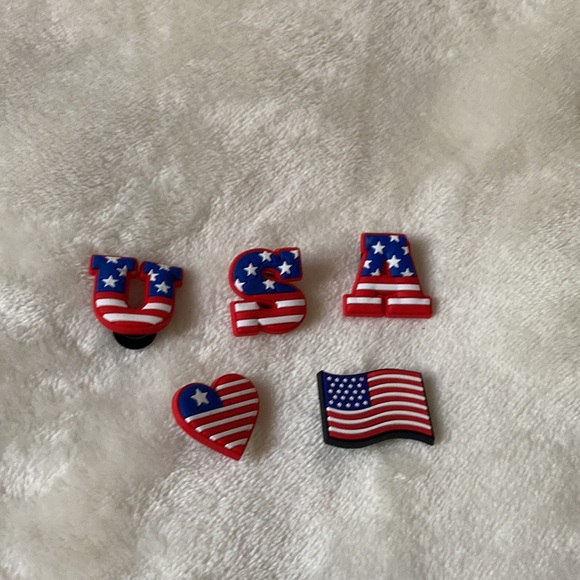 Set of 5 Patriotic America Charms for Shoes NEW IN PACKAGE 🇺🇸 - Picture 2 of 4